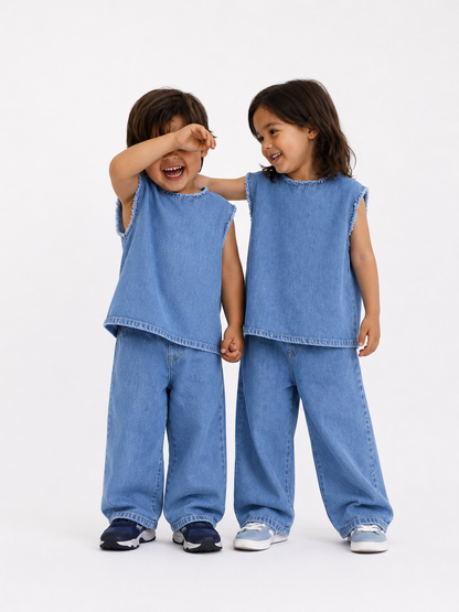 BLUE RAW DENIM SET