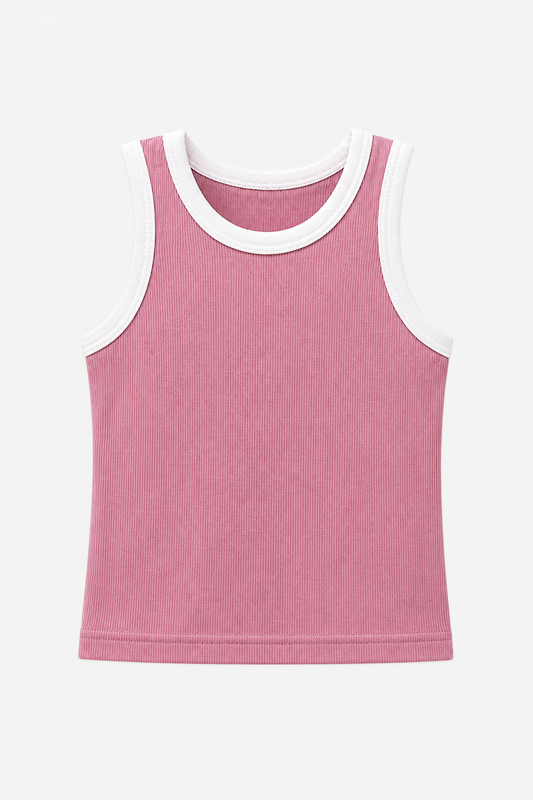 CONTRAST TANK PINK