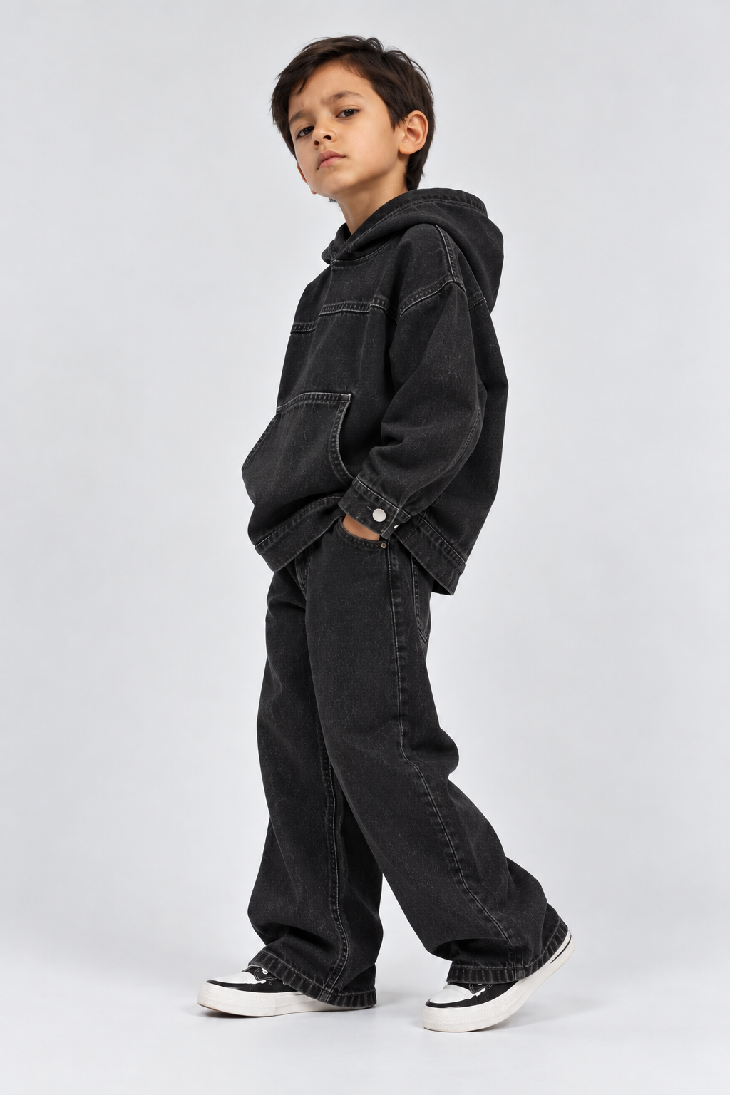 DAZE DENIM SET CHARCOAL
