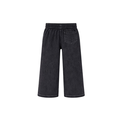 BLACK RAW DENIM PANTS